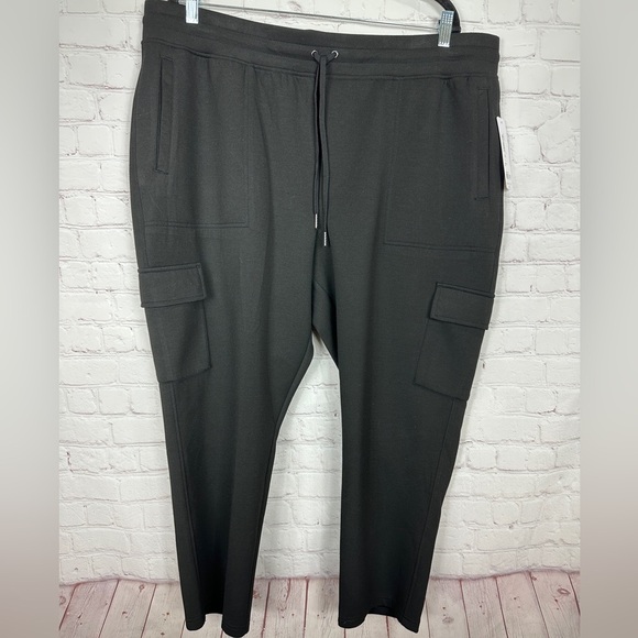 Yogalicious Lux Scuba Jamie black pull on cargo pants sz 2X NWT $72 - Picture 1 of 6